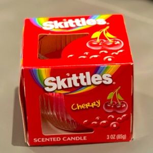 Skittles Cherry Scented Candle, NWT